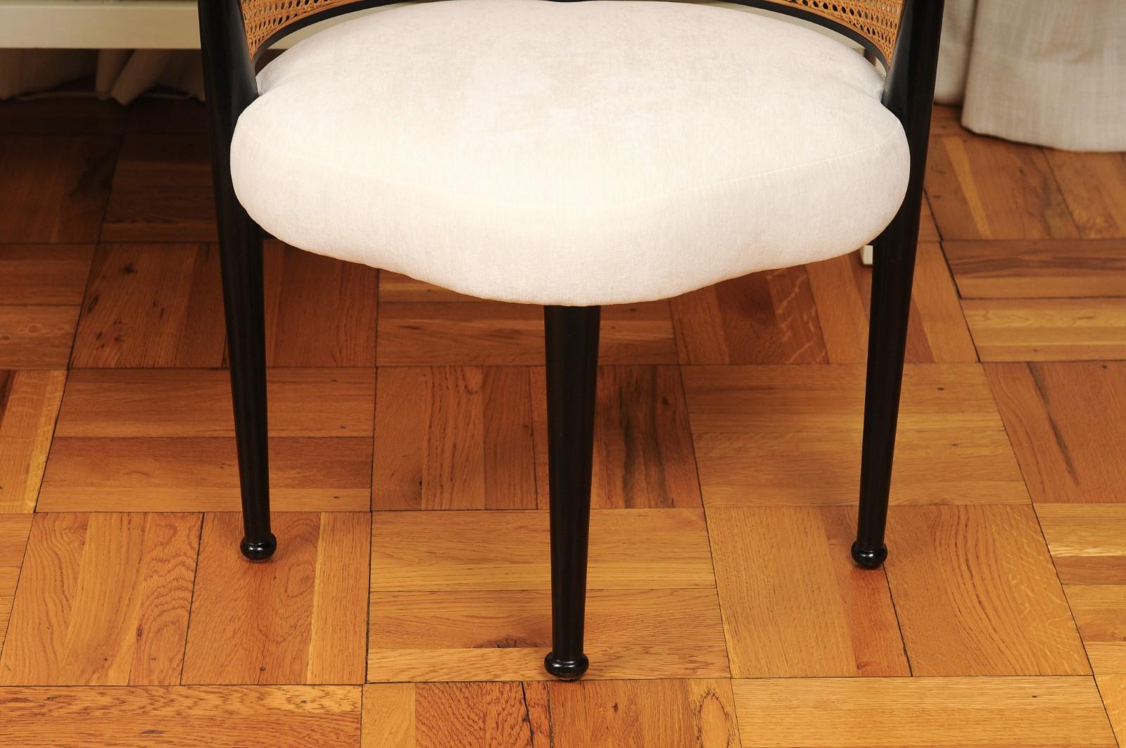 Remarkable Set of 8 Iconic Cane Chairs by Edward Wormley for Dunbar, c 1950 For Sale 1