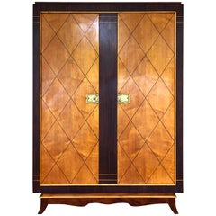 Remarkable Style of French Art Deco Armoire, 1940s