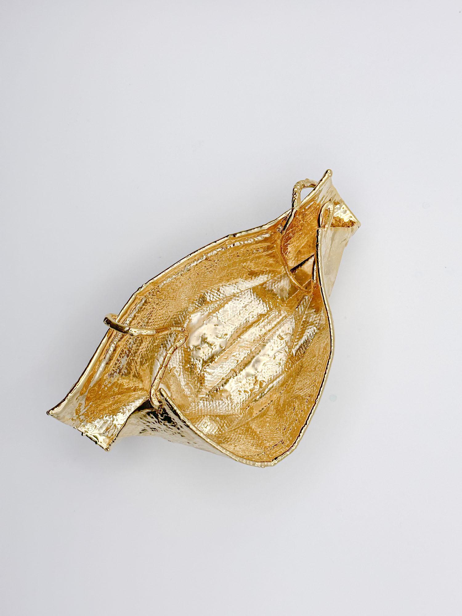 Contemporary Remask Act 001 Gold Art Object Made from Surgical Mask by Enrico Girotti For Sale