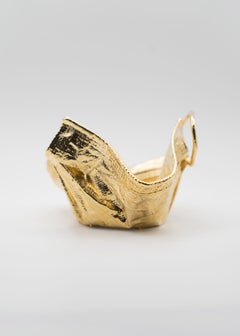 Remask Act 005 Gold Art Object Made from Surgical Mask by Enrico Girotti