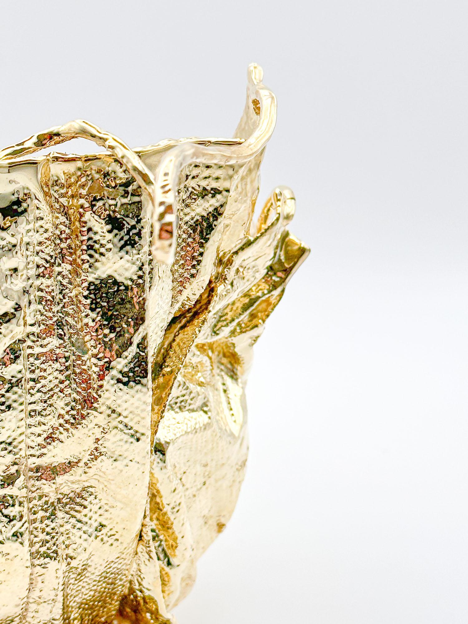 Contemporary Remask Act 014 Gold Art Object Made from Surgical Mask by Enrico Girotti For Sale