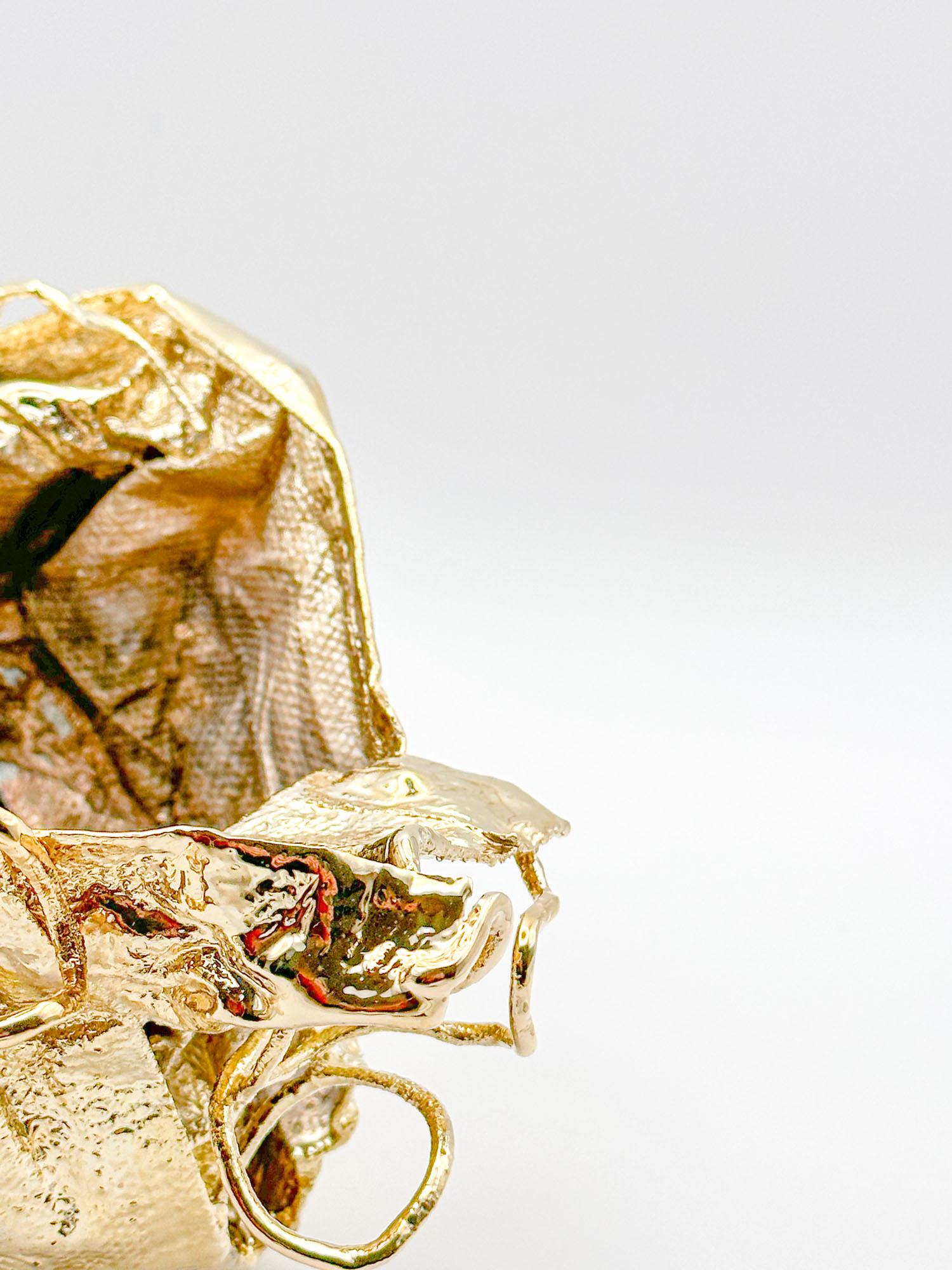 Remask Act 014 Gold-Kunstobjekt aus Surgischem Maske von Enrico Girotti, Remask im Angebot 2
