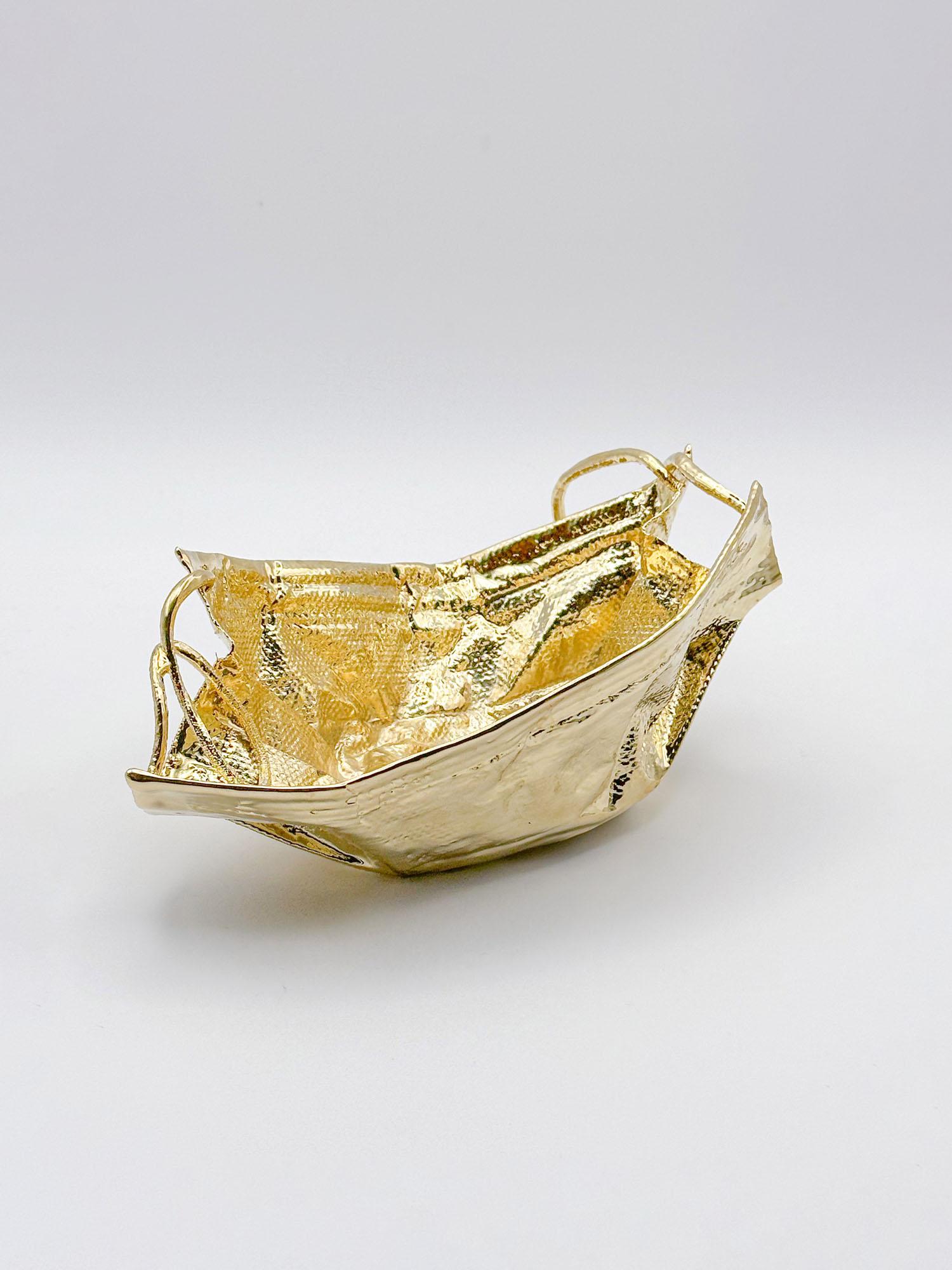 italien Remask Act 017 Gold Art Objects for Objects for Masks par Enrico Girotti en vente