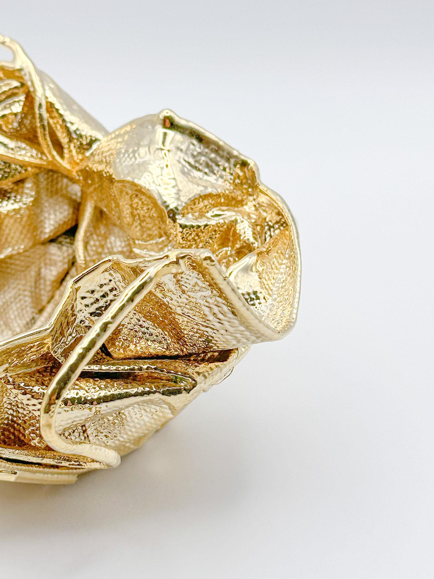 Contemporary Remask Act 009 Gold Art Object Made from Surgical Mask by Enrico Girotti For Sale