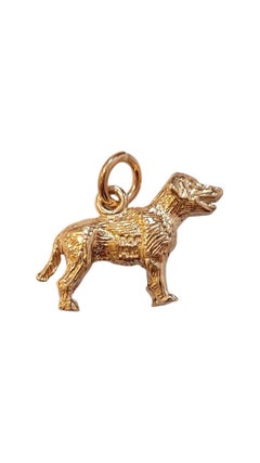 Rembrandt 14K Yellow Gold Labrador Retriever Dog Charm #20529