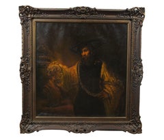 Rembrandt Aristotle Bust of Homer Renaissance Philosopher Print on Canvas 36"