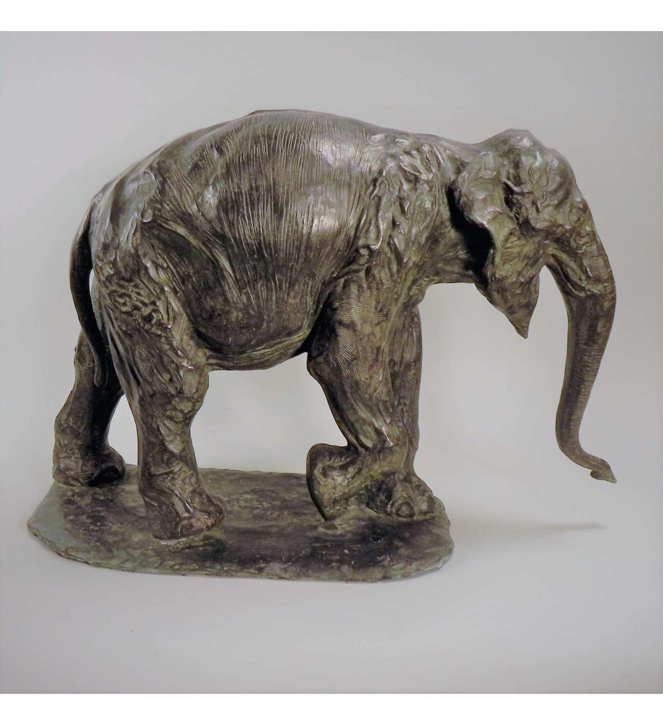 Bronce Caminando  Elefante Por Rembrandt Bugatti (1884 - 1916) en venta 1