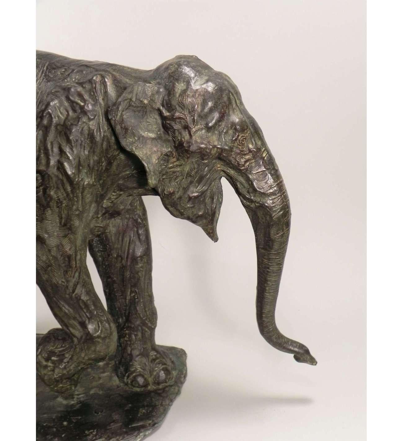 Bronce Caminando  Elefante Por Rembrandt Bugatti (1884 - 1916) en venta 3