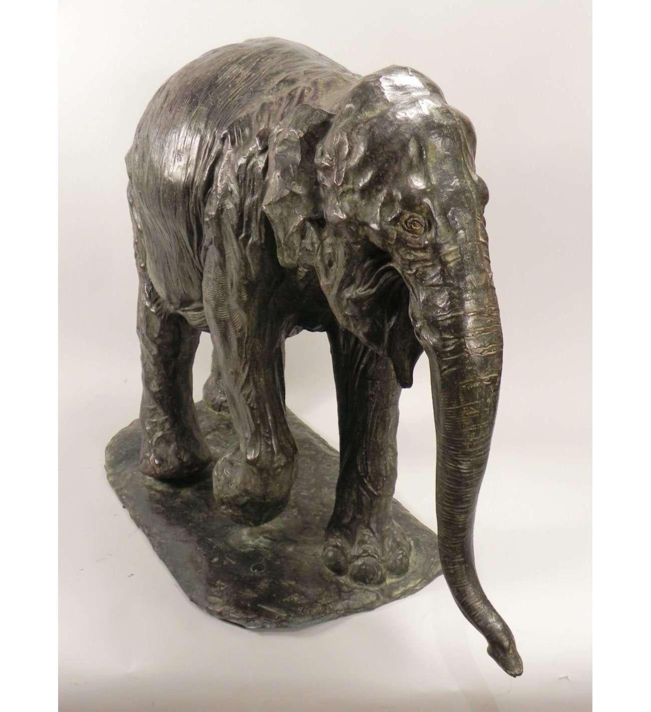 Bronce Caminando  Elefante Por Rembrandt Bugatti (1884 - 1916) en venta 4