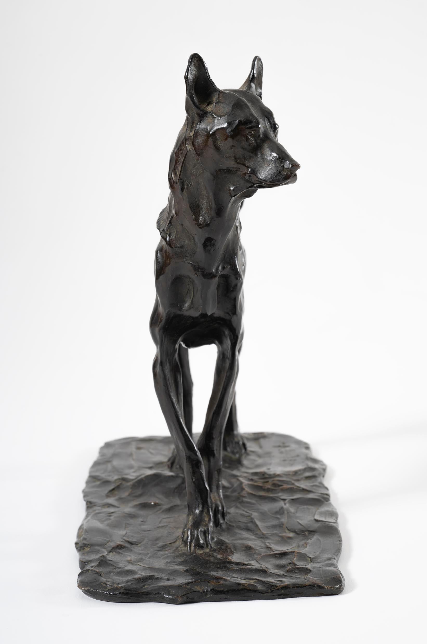 Chien d'Annam, Bugatti, Scultura, Animale, Design, Bronzo, Fine Art - Sculpture Moderno di Rembrandt Bugatti