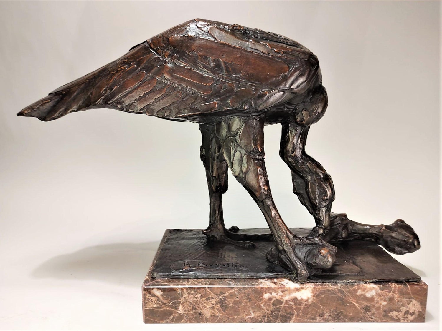 Louis Riche - "Hunter" Figurative Bronze Sculpture with Marble Base For  Sale at 1stDibs