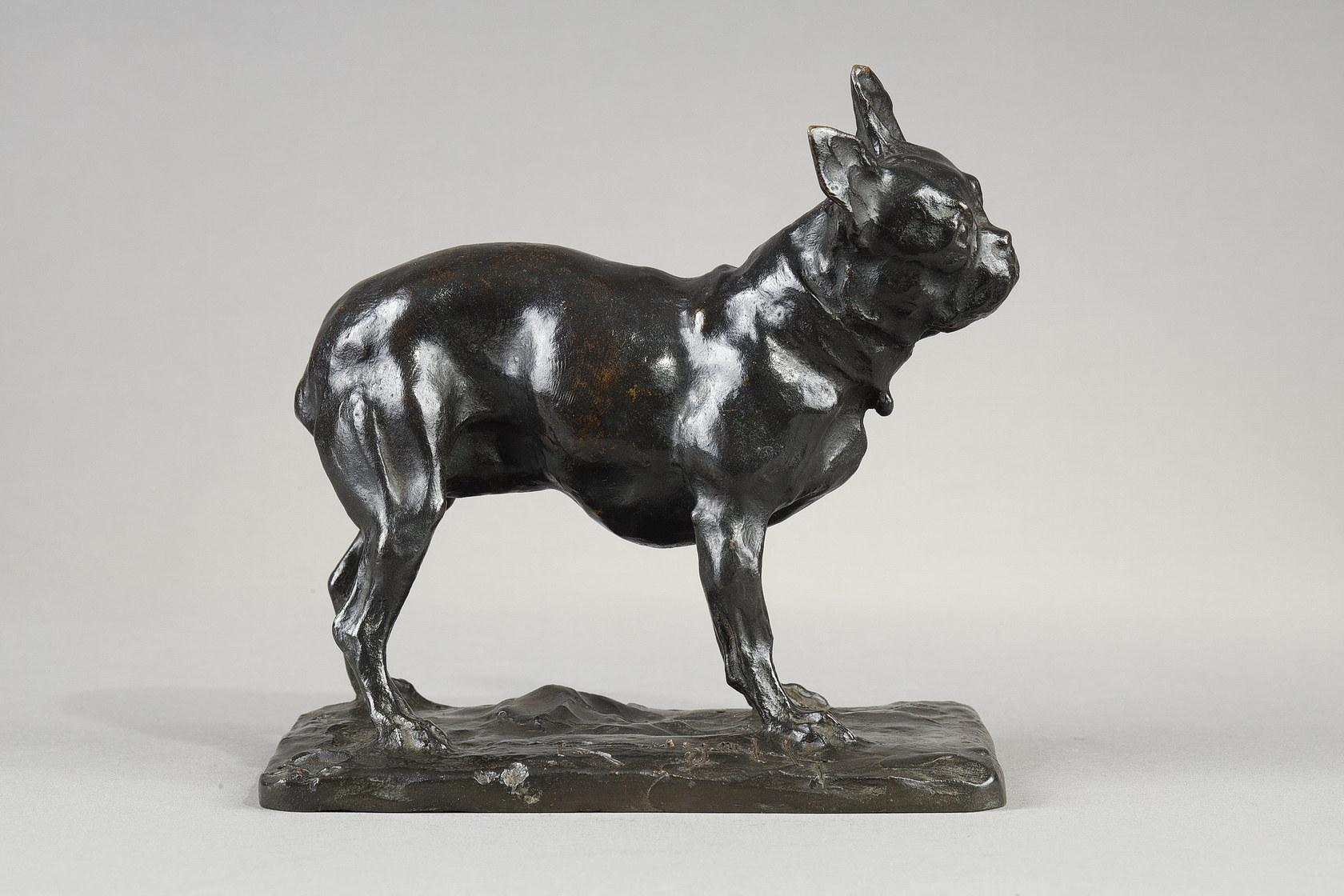 French bulldog - Sculpture by Rembrandt Bugatti