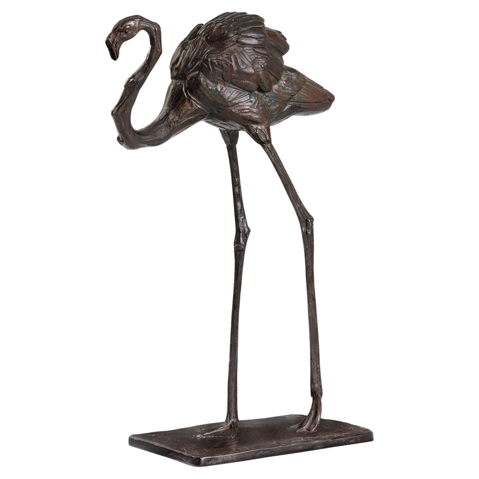 Rembrandt Bugatti "Flamant en Marche" Bronze Sculpture