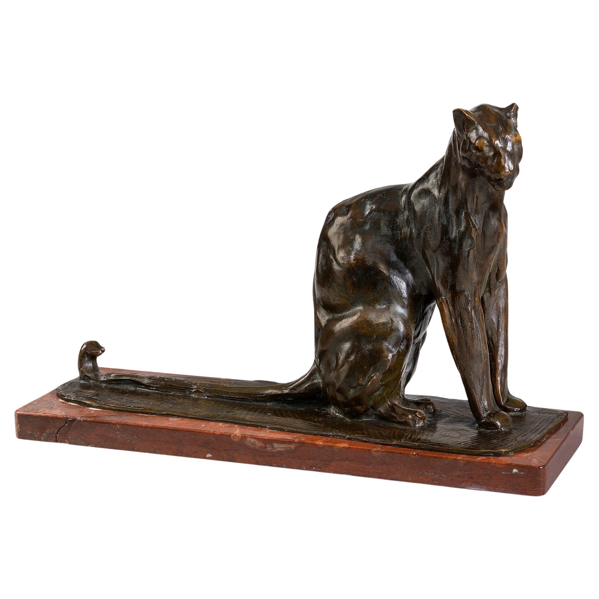 Rembrandt Bugatti "Panthère assise" Bronze Sculpture