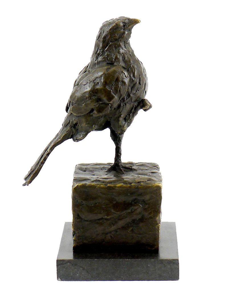 Moderno Rembrandt Bugatti Orgoglioso Uccello di Gusto - Scultura in bronzo su marmo in vendita