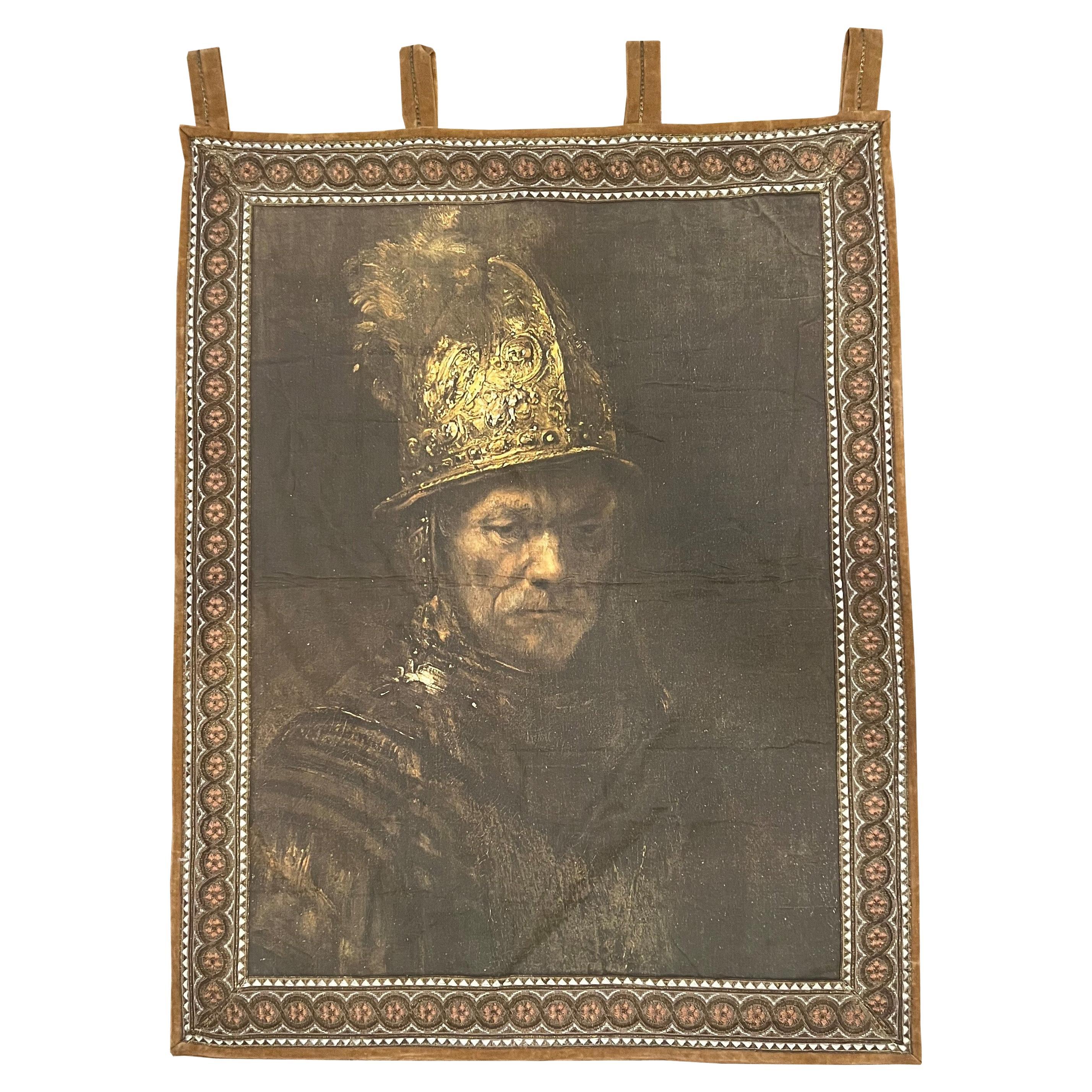 Rembrandt "Der Mann mit dem Goldhelm" Tapestry For Sale