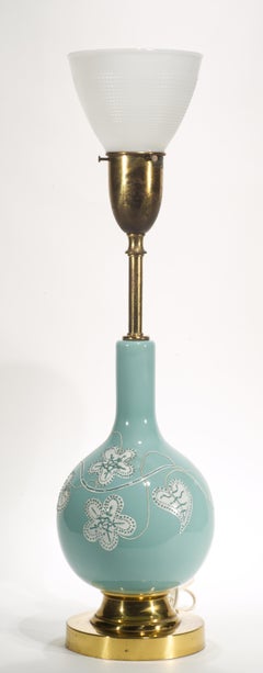 Rembrandt Lamp Company Art Deco Gourd Baluster Ceramic Table Lamp, 1940s-1950s