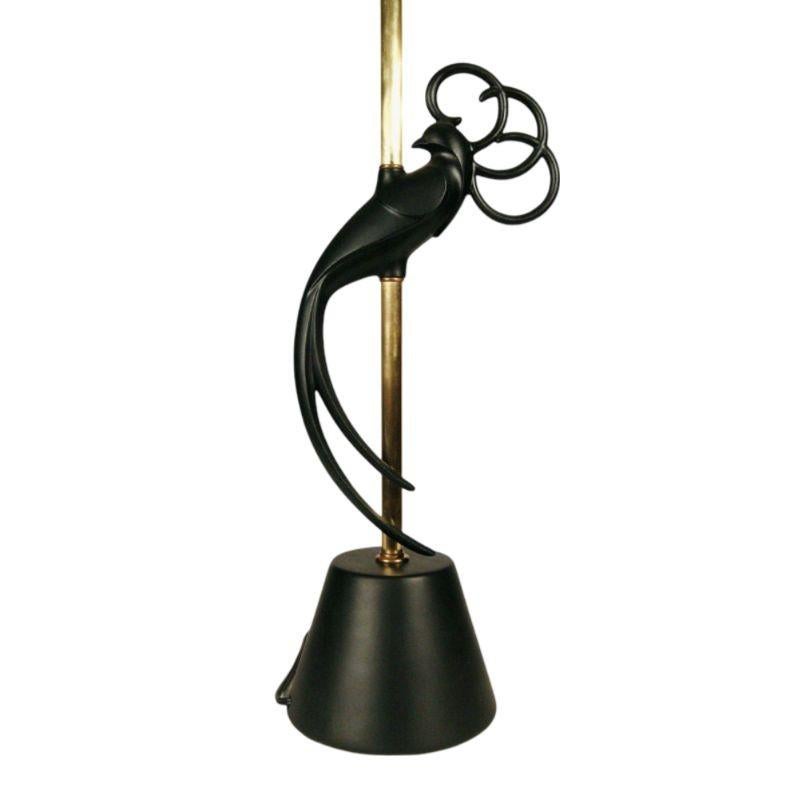 Paire de lampes de table Lovebird de Rembrandt en laiton et fer Excellent état - En vente à Van Nuys, CA