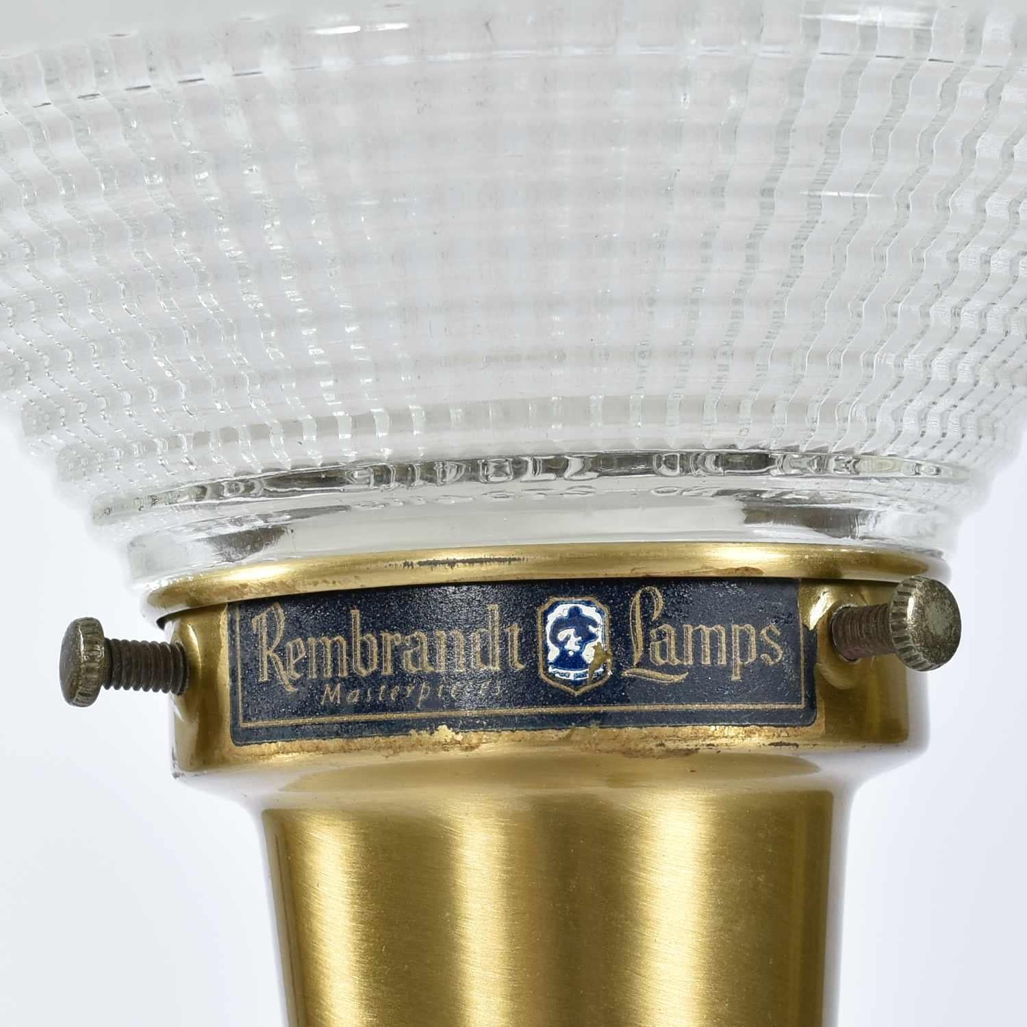 Lampe de table Rembrandt en forme de sablier sarcelle et or du milieu du siècle dernier en vente 2