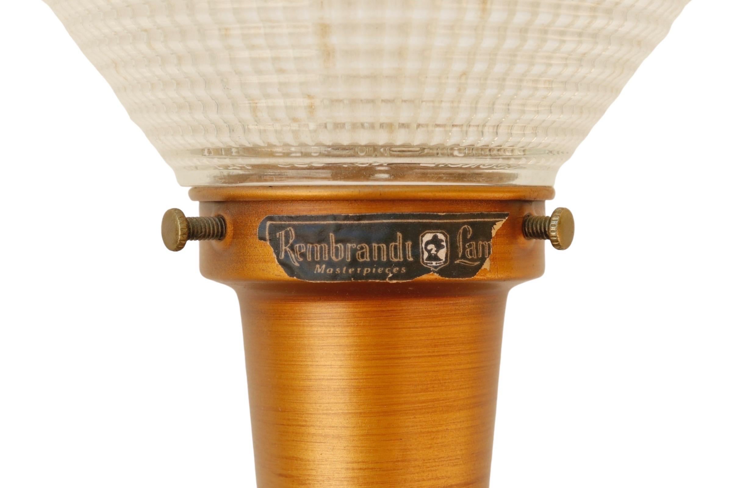 Regency Paire de lampes de table torchères Rembrandt en vente