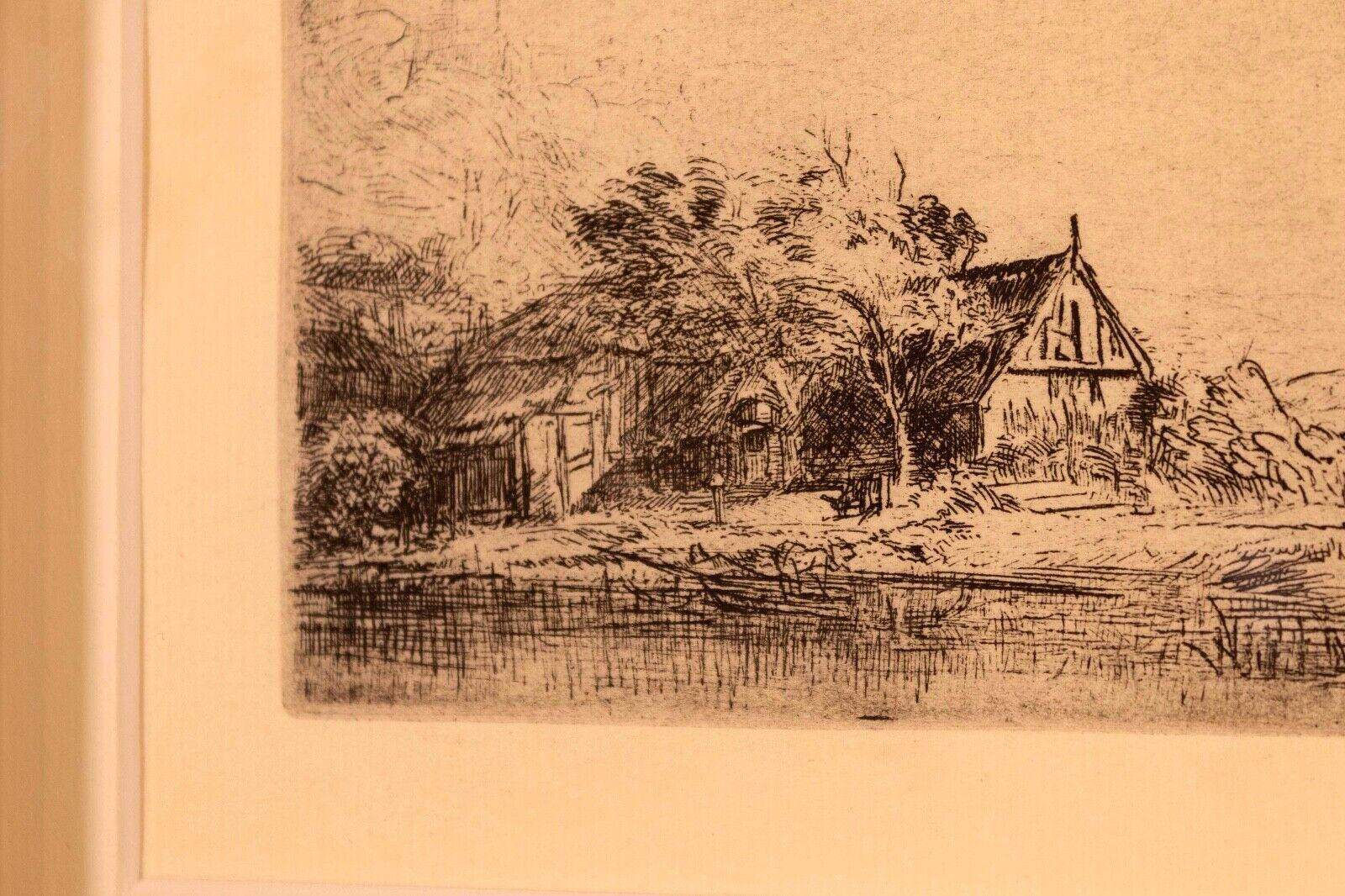 rembrandt etching landscape