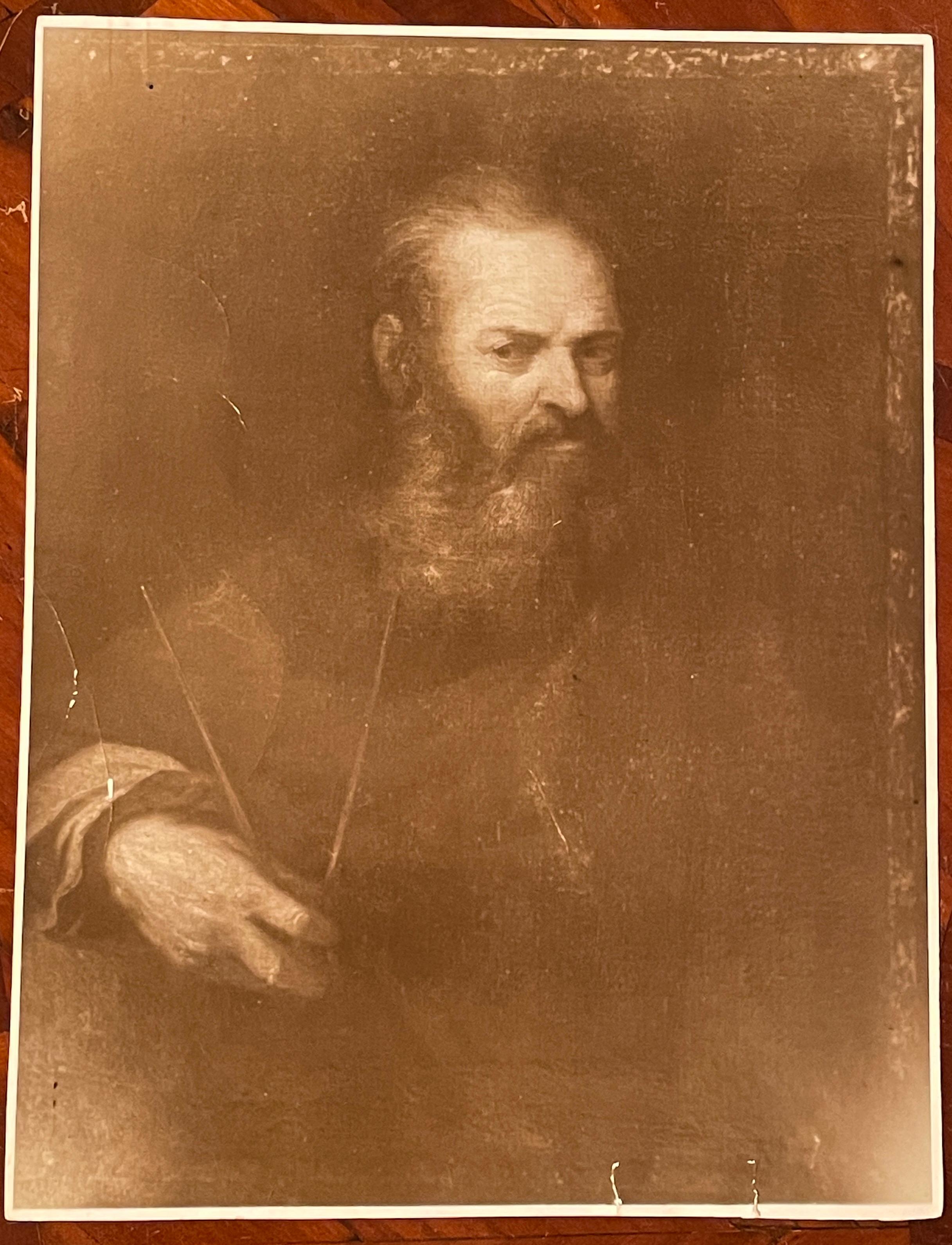 Philosopher Aristarchus Portrait Rembrandt Paint Oil on canvas Old master 17th  5