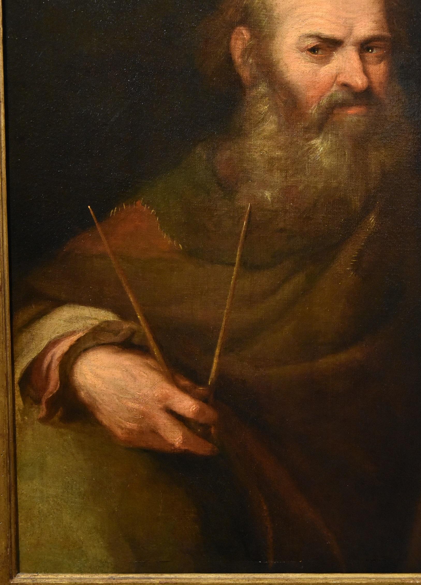 Philosopher Aristarchus Portrait Rembrandt Paint Oil on canvas Old master 17th  1