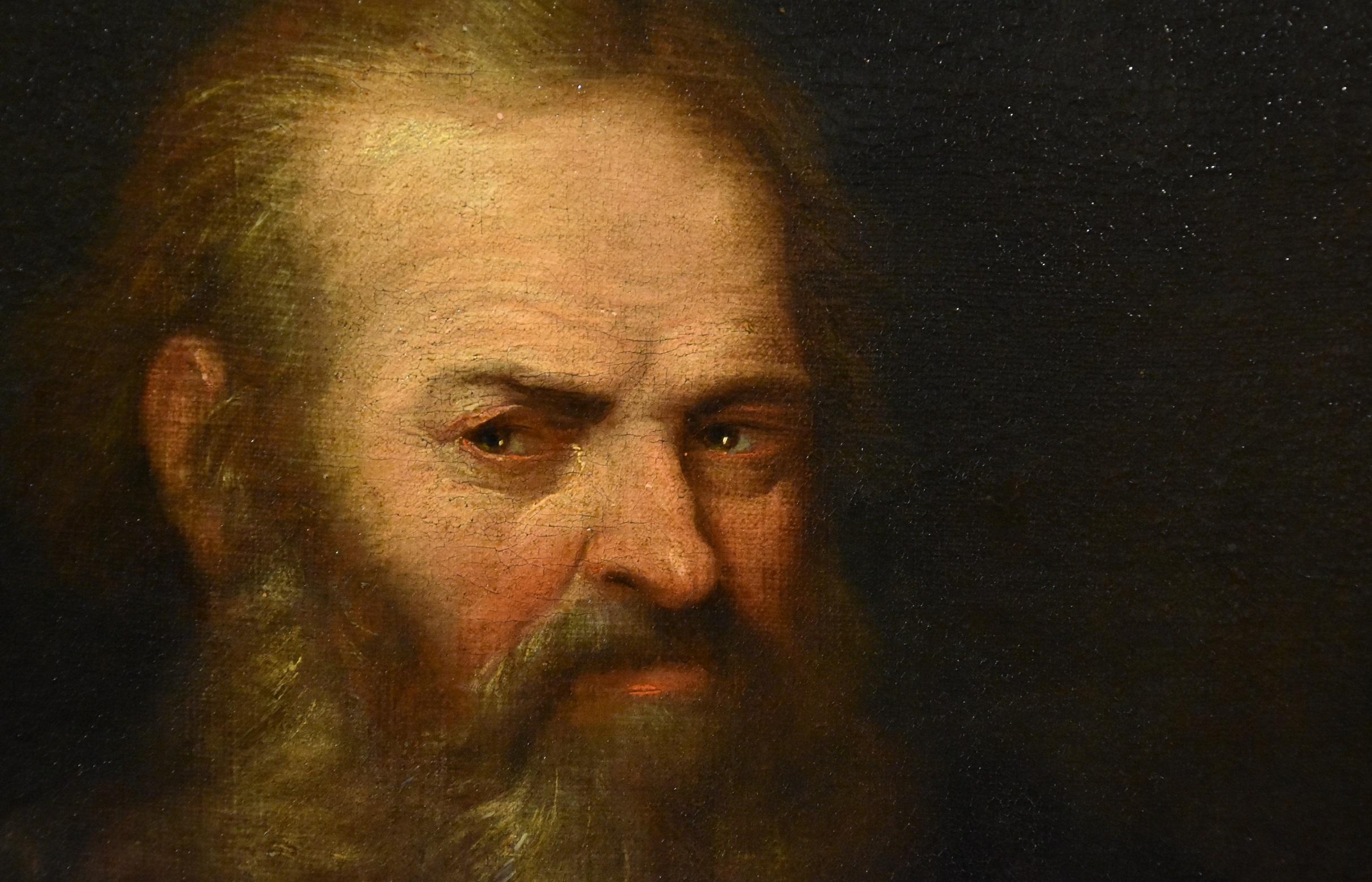 Philosopher Aristarchus Portrait Rembrandt Paint Oil on canvas Old master 17th  3