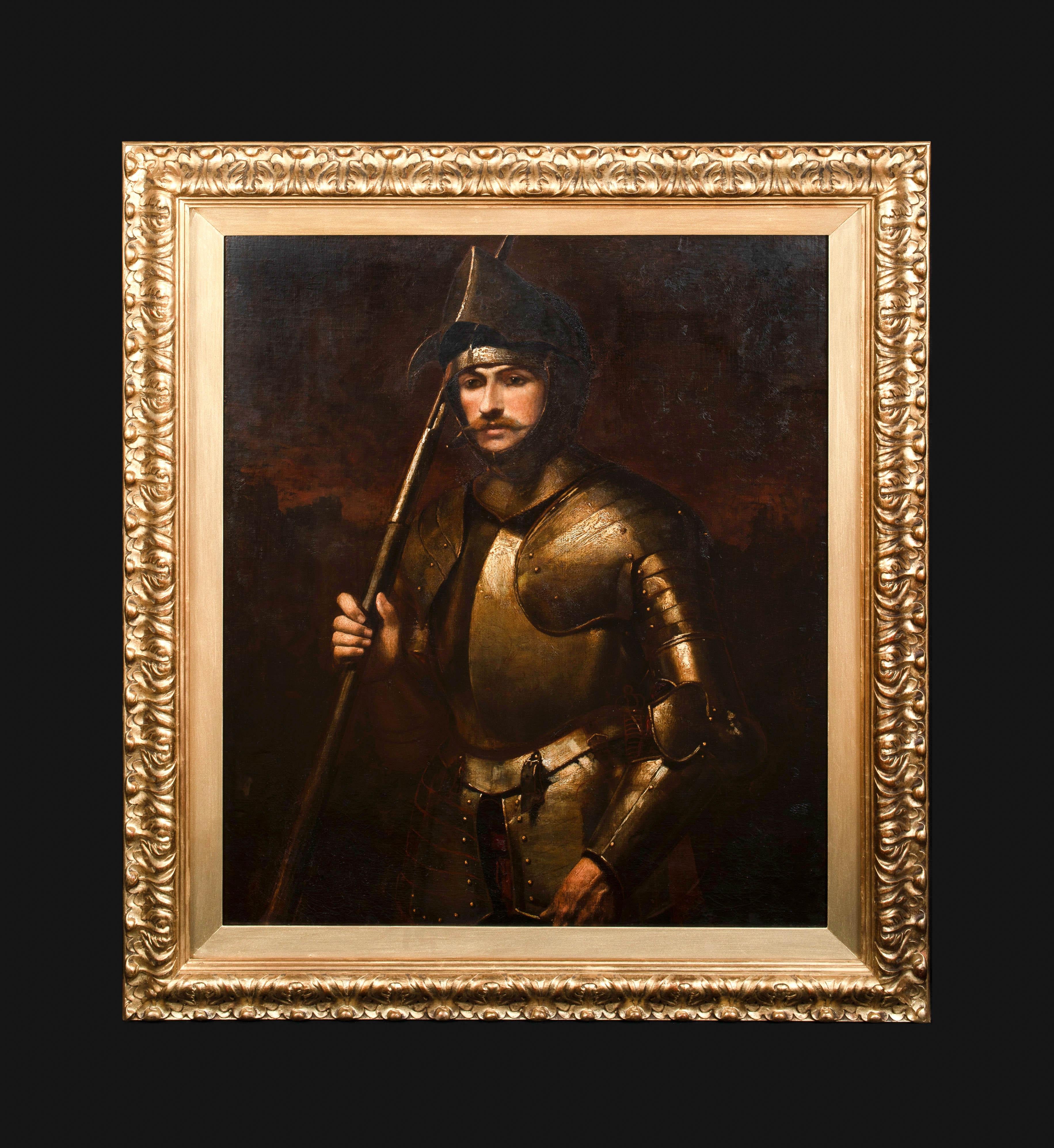 Portrait d'un chevalier, traditionnellement identifié comme étant Sir Henry Percy KG (1364-1403) - Painting de Rembrandt van Rijn