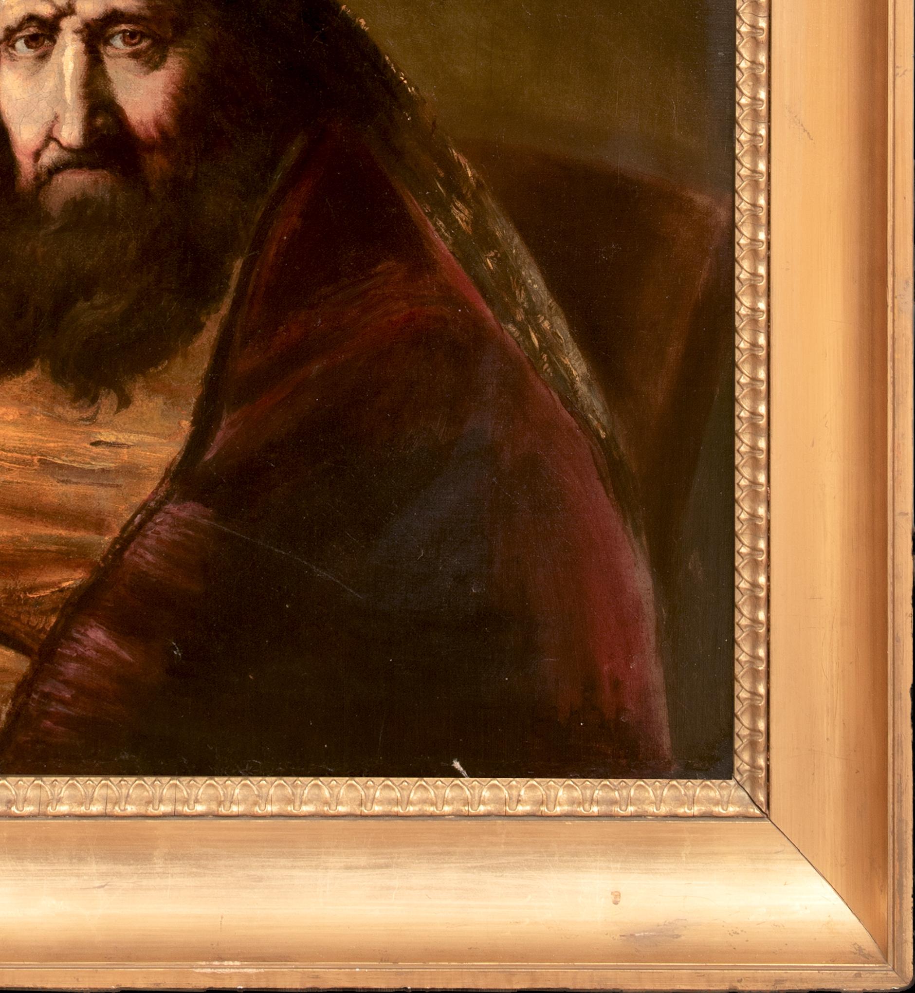 Portrait Of Haman From the Book Of Esther, 19th Century

School of REMBRANDT VAN RIJN (1606-1669)

Large 17th Century Dutch School biblical depiction of Persian court official Haman, oil on canvas. Excellent quality and condition portrait of the