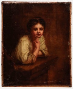 Rembrandt – Ölgemälde aus dem 19. Jahrhundert, „Mädchen am Fenster“
