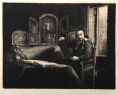 Abraham Francen, apothicaire (B273), héliogravure de Rembrandt van Rijn