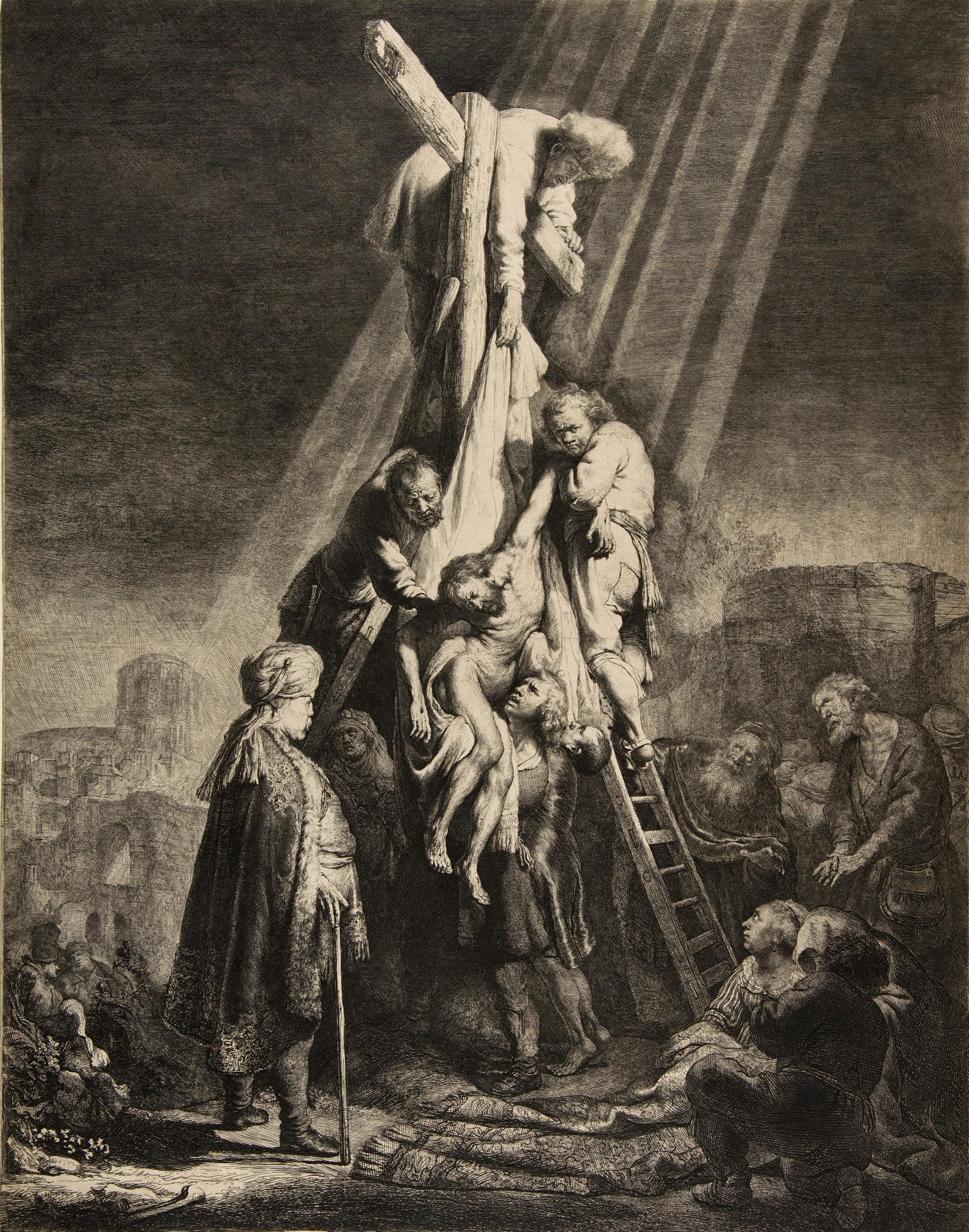 rembrandt descent from the cross etching