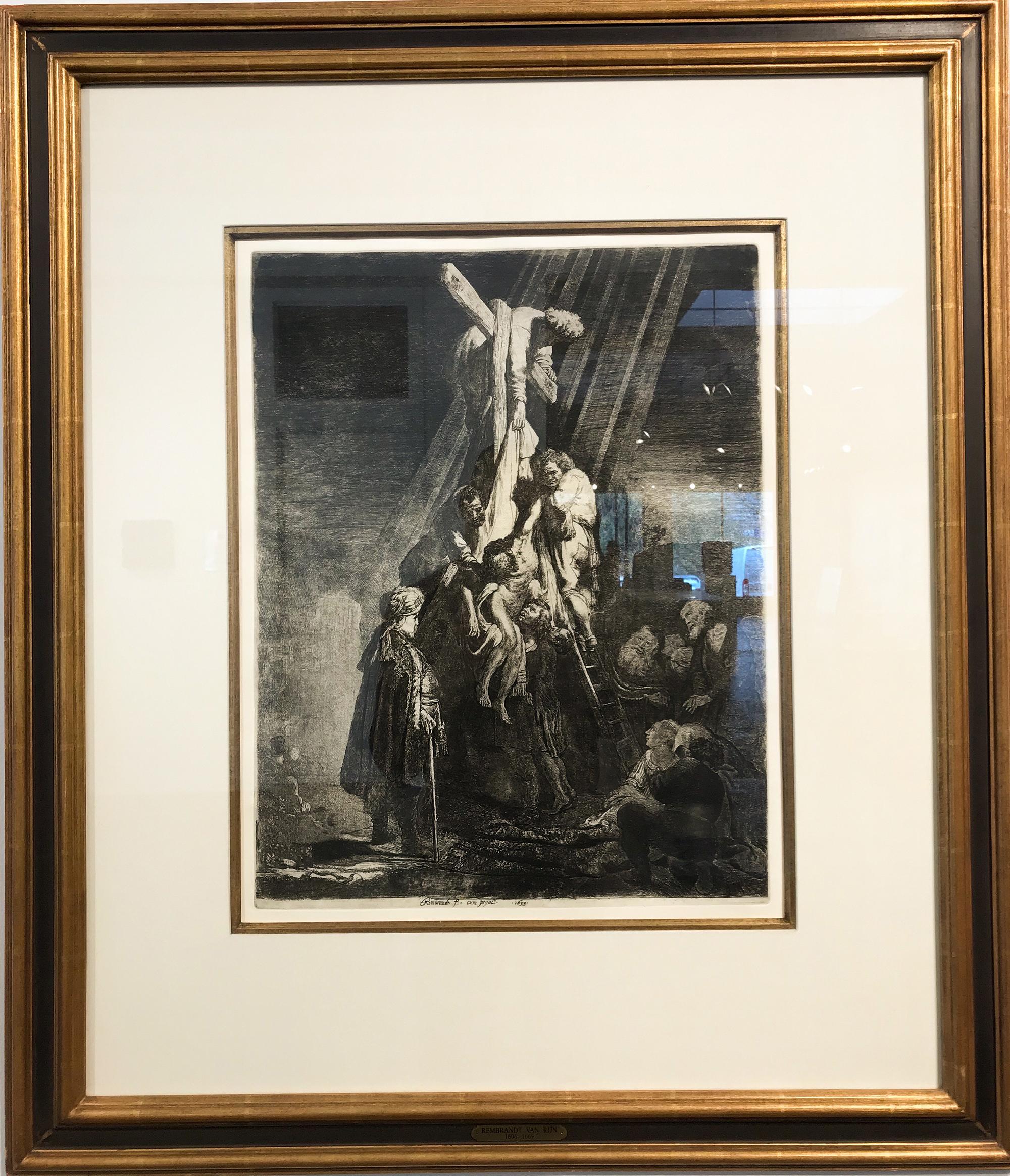 Descent from the Cross, Etching - Print by Rembrandt van Rijn