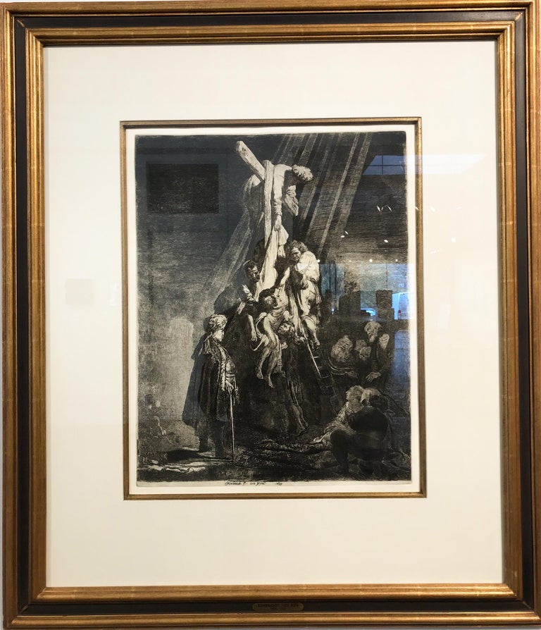 Rembrandt van Rijn Descent from the Cross, Etching at 1stDibs