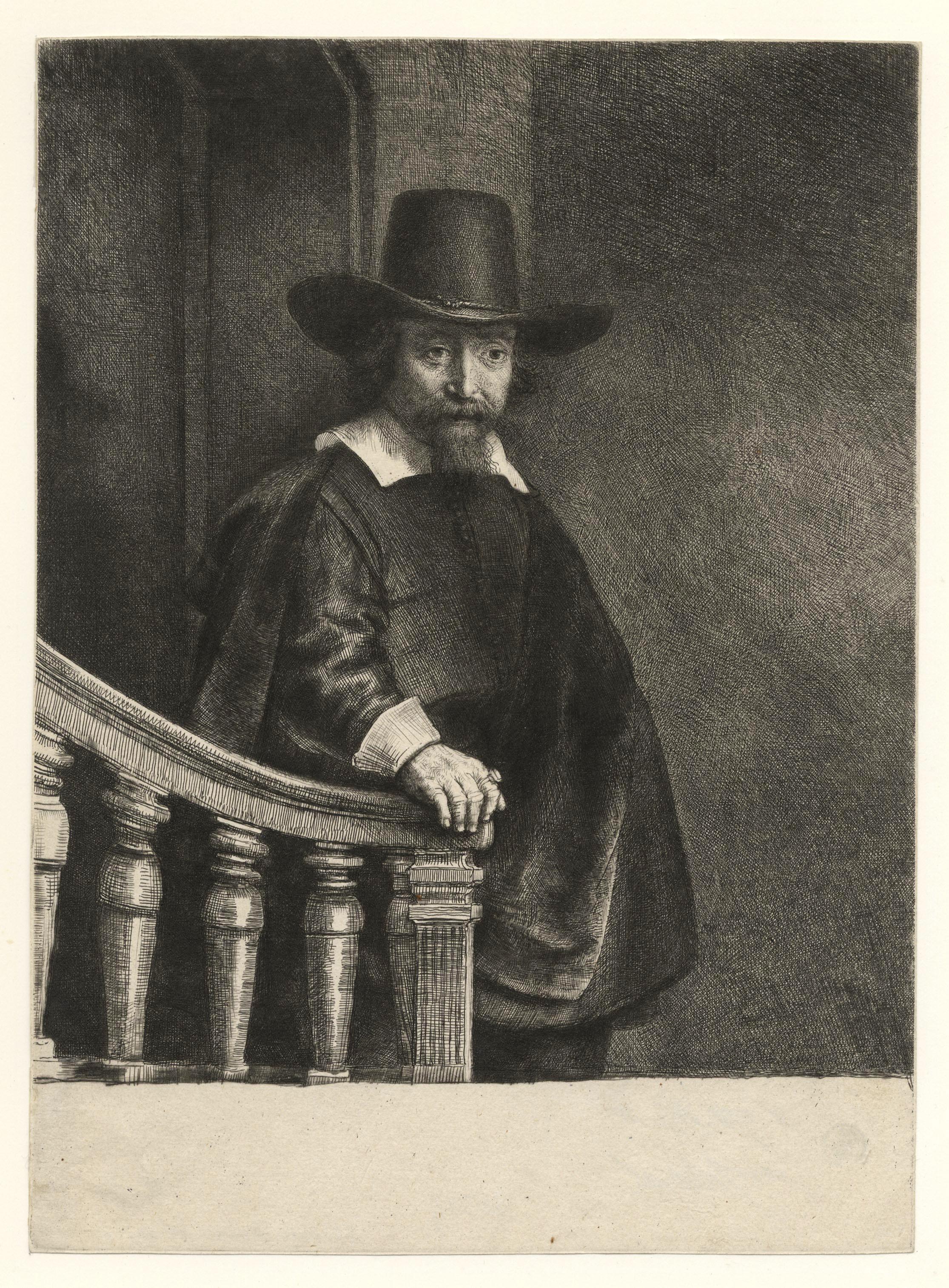 Rembrandt van Rijn Portrait Print - Ephraim Bonus, Jewish physician 1647