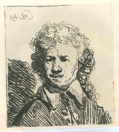 Half-Length Rembrandt - Etching After Rembrandt - 19th Century