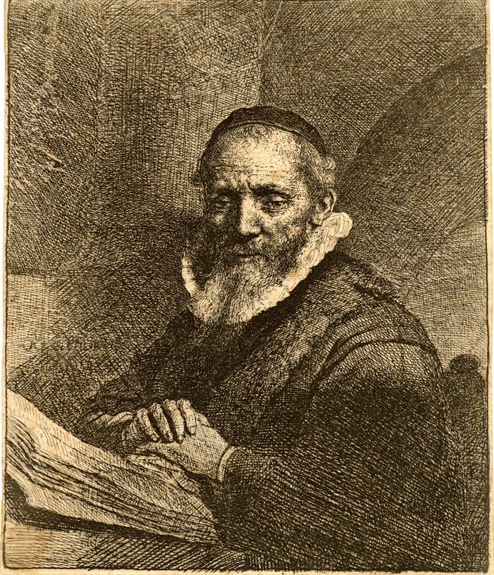 Rembrandt van Rijn Figurative Print - Jan Cornelis Sylvius