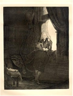 Jan Six, Etching by Rembrandt van Rijn