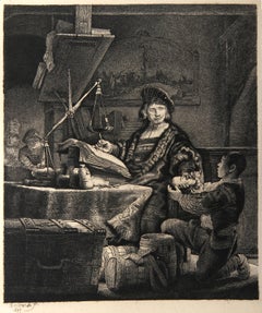 Jan Uytenbogaert dit le Peseur d'Or, Heliograbado según Rembrandt van Rijn