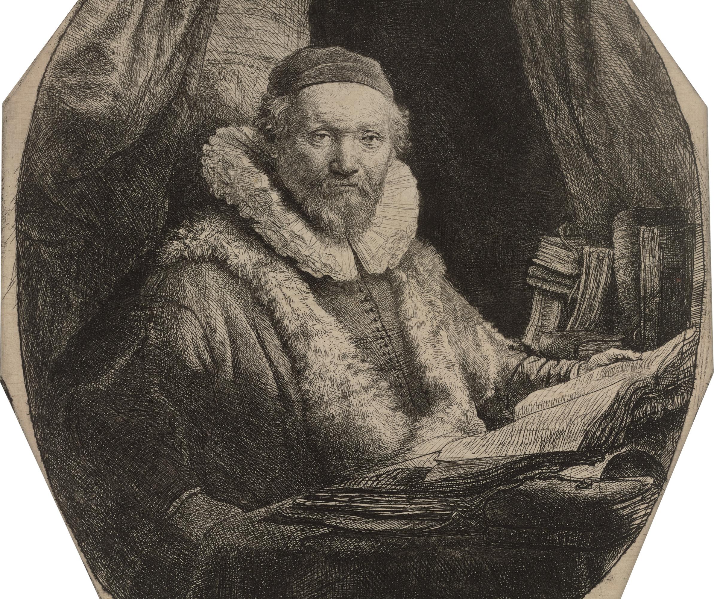 Jan Uytenbogaert, Predicador de los Remonstrantes por Rembrandt van Rijn en venta 2