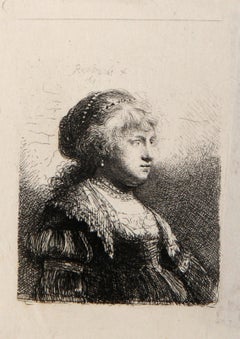 La Jeune Femme de Rembrandt Coiffer en Cheveux (B347), Heliogravure