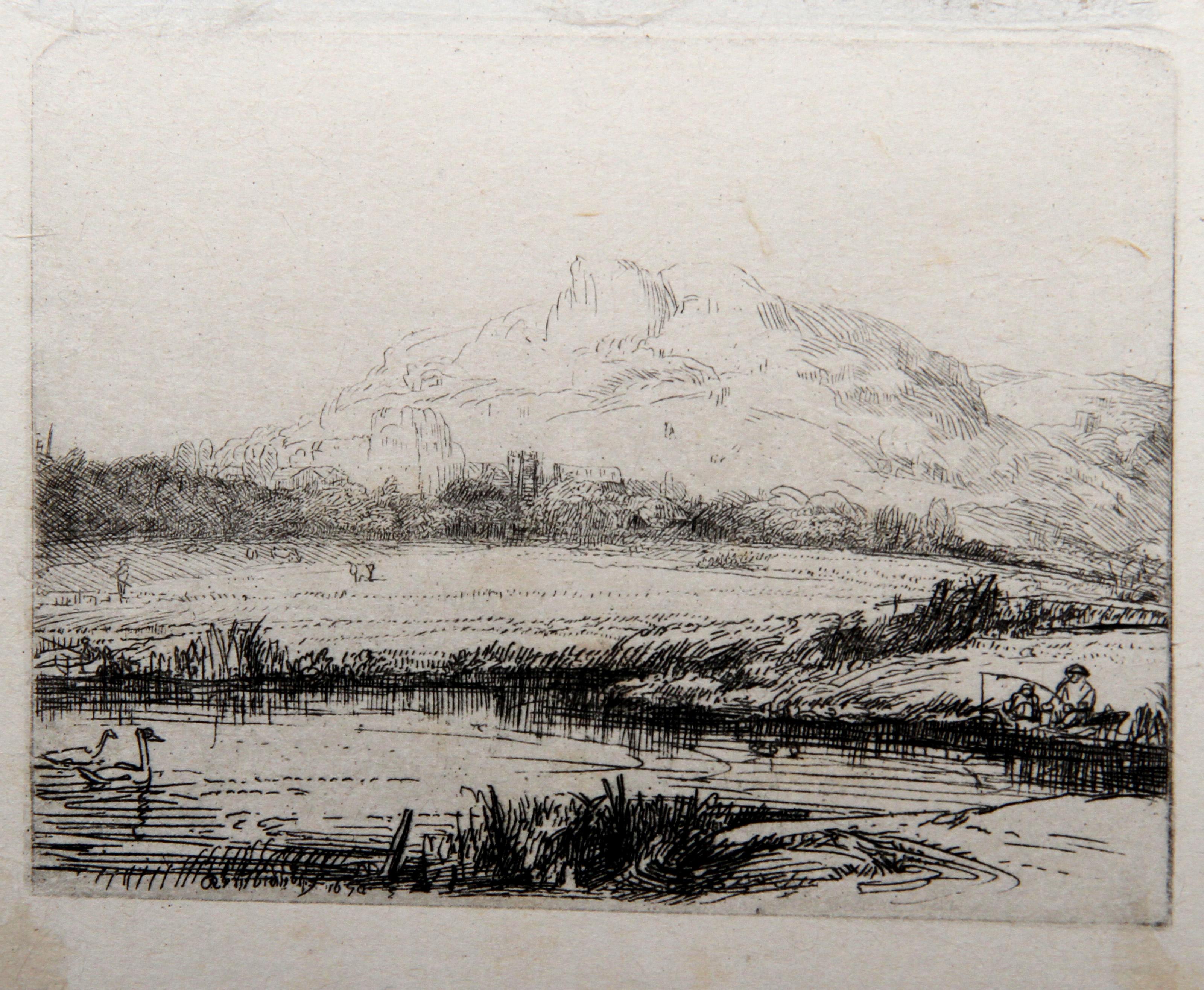 Le Canal aux Cygnes (B235), Heliogravure by Rembrandt van Rijn