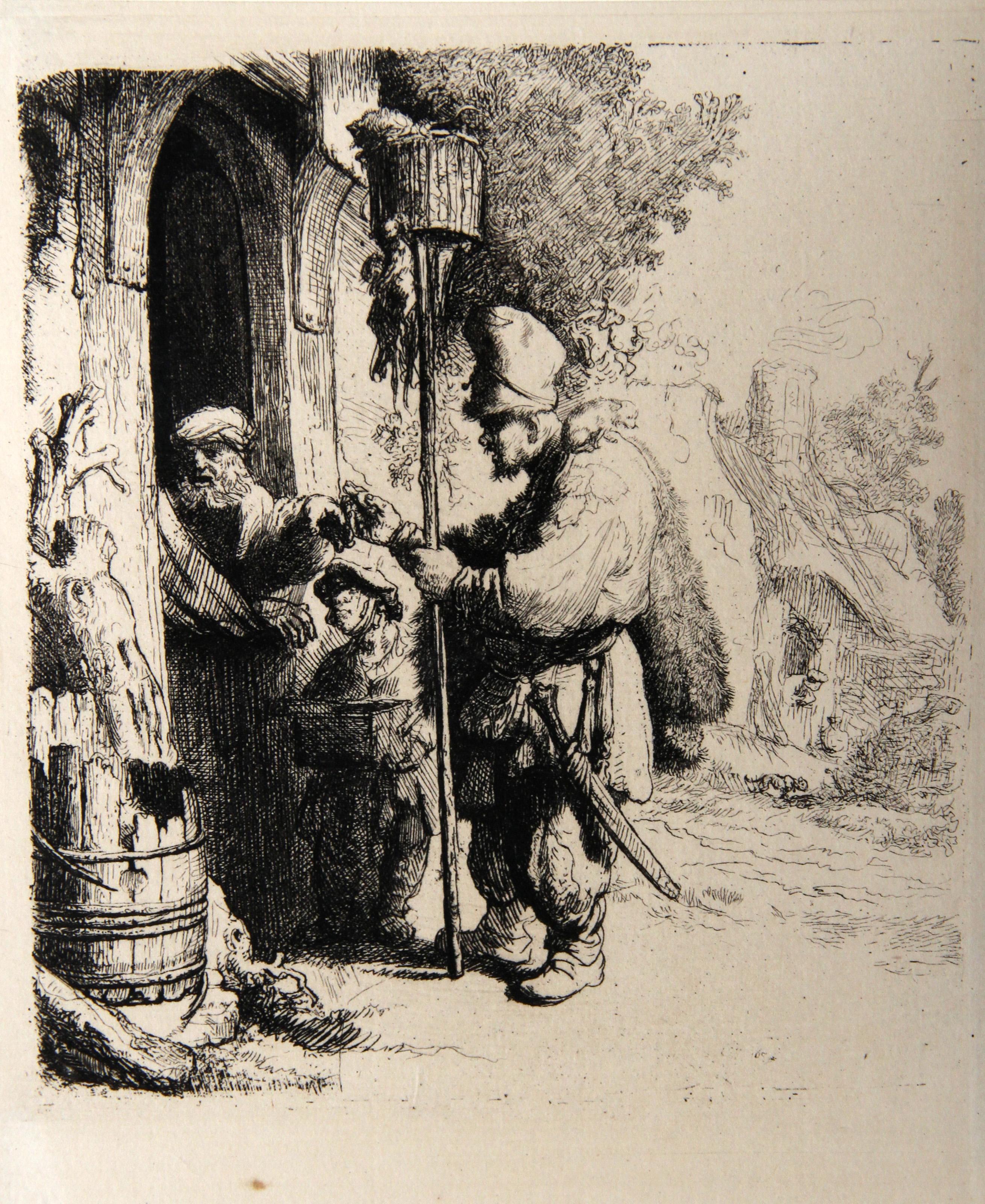  Rembrandt van Rijn, Nach Amand Durand, Niederländer (1606 - 1669) - Le Marchand de Mort aux Rats (B121), Jahr: 1878 (von Original 1632), Medium: Heliogravüre, Größe: 5.5  x 5 in. (13.97  x 12,7 cm), Drucker: Amand Durand, Beschreibung: Der