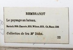 Le Paysage au Bateau (B236), Heliogravure on Laid Paper by Rembrandt van Rijn