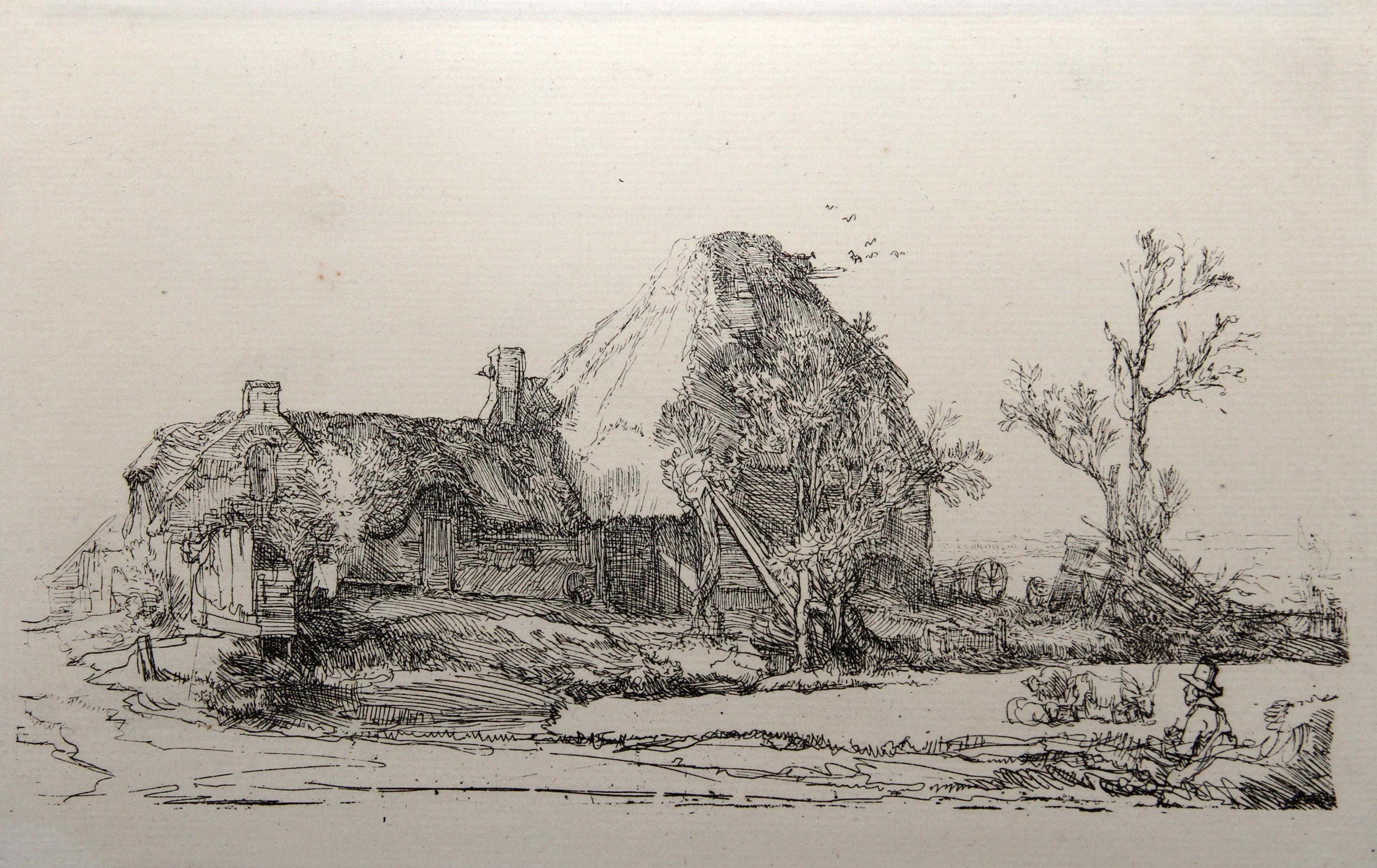  Rembrandt van Rijn, After by Amand Durand, Dutch (1606 - 1669) - Le Paysage au Dessinateur (B219), Year: 1878 (of original 1645), Medium: Heliogravure, Size: 5  x 8 in. (12.7  x 20.32 cm), Printer: Amand Durand, Description: French Engraver and