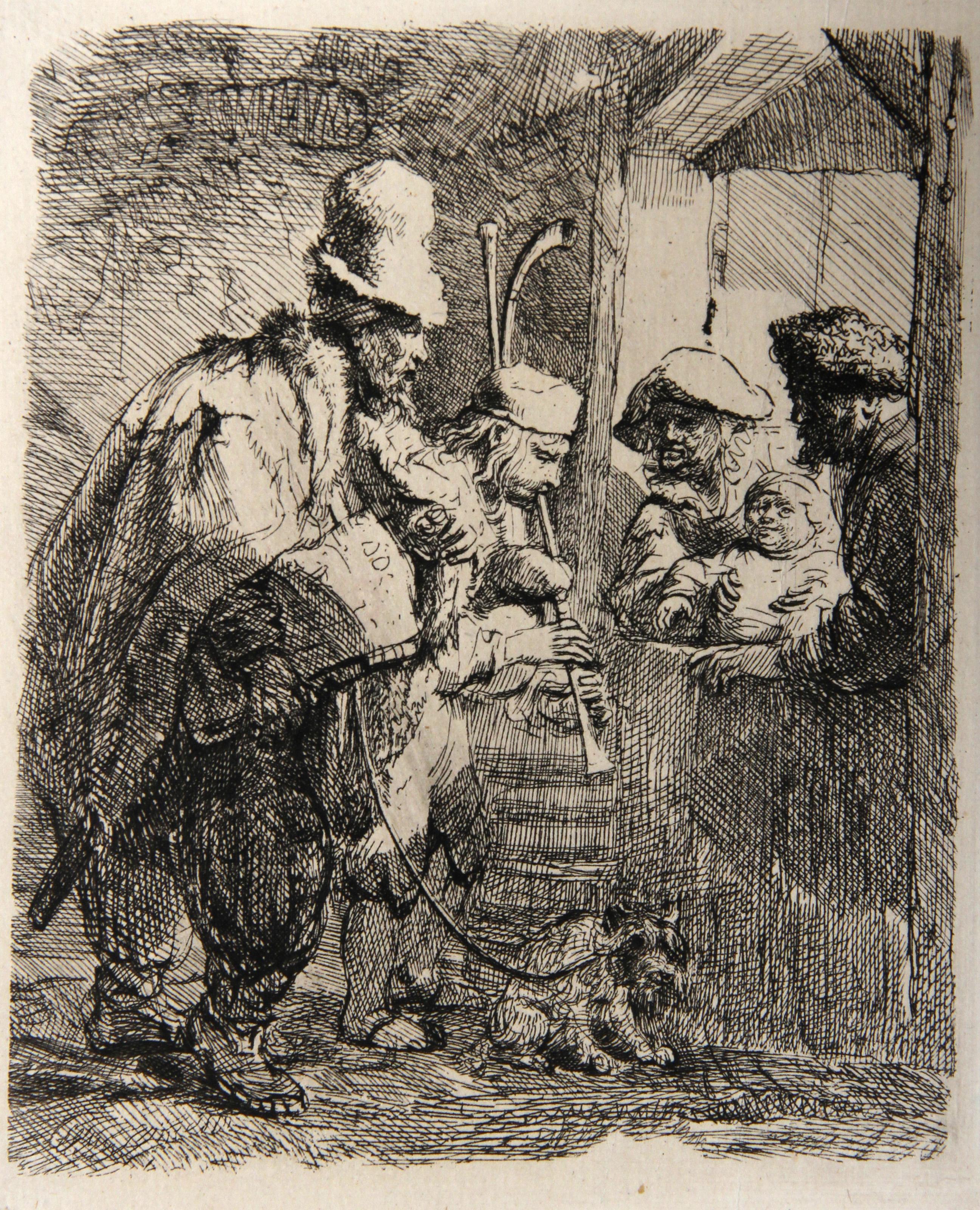  Rembrandt van Rijn, Nach Amand Durand, Niederländer (1606 - 1669) - Les Musiciens Ambulants (B119), Jahr: 1878 (von Original 1635), Medium: Heliogravüre, Größe: 5.5  x 4.75 in. (13.97  x 12,07 cm), Drucker: Amand Durand, Beschreibung: Der