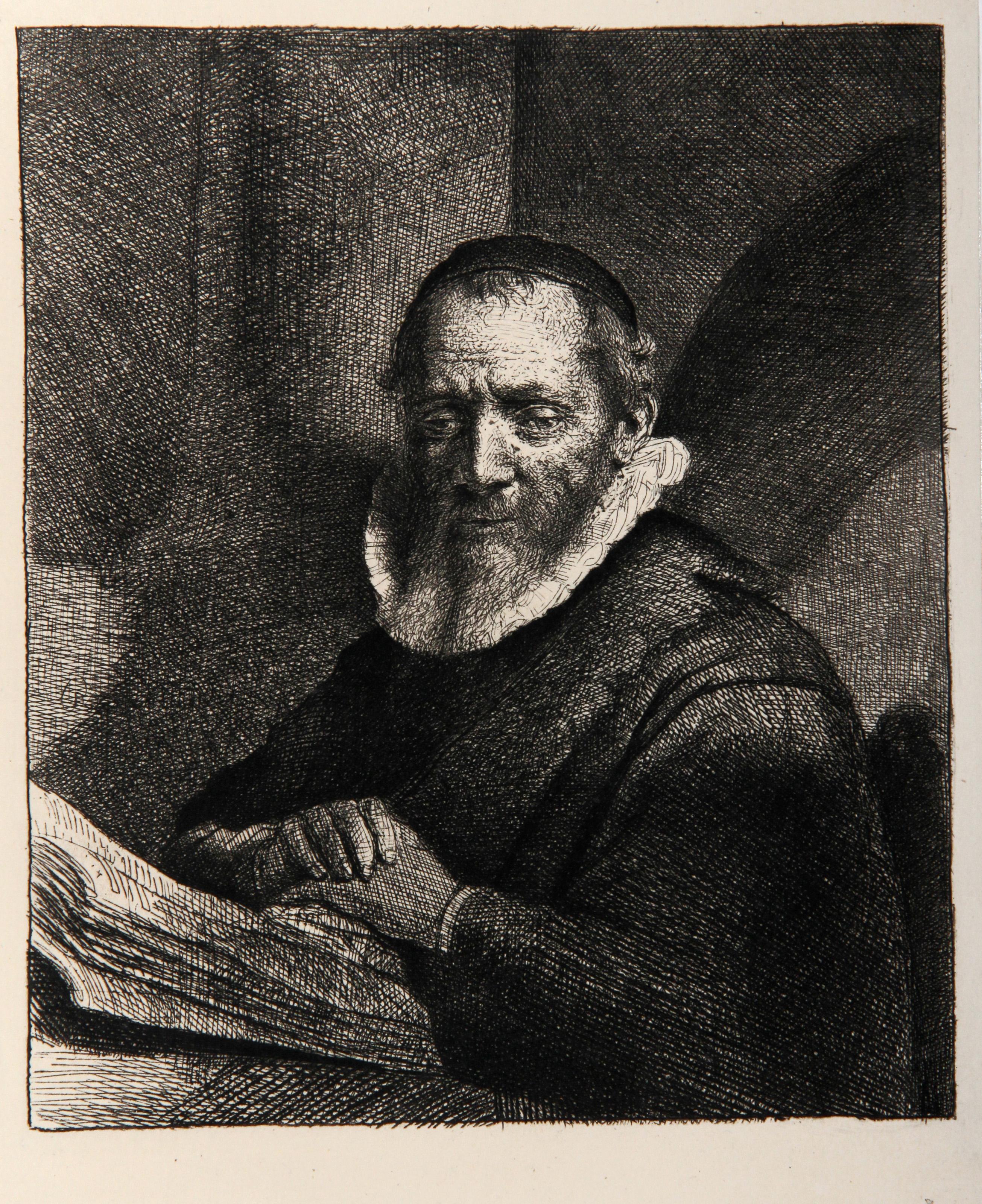 Rembrandt van Rijn, Dopo di Amand Durand, olandese (1606 - 1669) - (After) Rembrandt van Rijn, Dopo di Amand Durand, olandese (1606 - 1669)  Ritratto di Jean Corneille Sylvius (B266). Anno: 1878 (dell'originale 1633), Medium: Heliogravure,