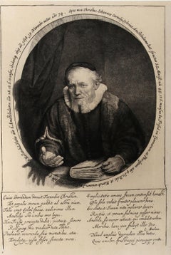 Antique Portrait de Jean Corneille Sylvius (B280), Heliogravure by Rembrandt van Rijn
