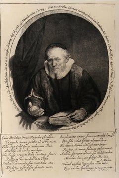 Retrato de Jean Corneille Sylvius (B280), Heliograbado de Rembrandt van Rijn